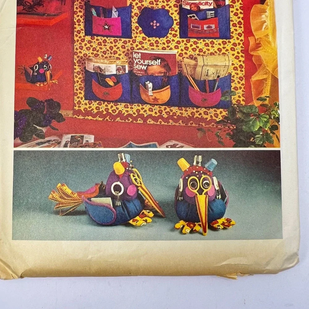 Simplicity 5233 Sewing Pattern‎ Sewphie Bird Organizer 1972 Vintage Pincushion